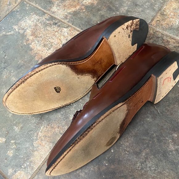 Allen Edmonds Burgundy Grayson Tassel Loafers Shell Cordovan - Picture 4 of 6